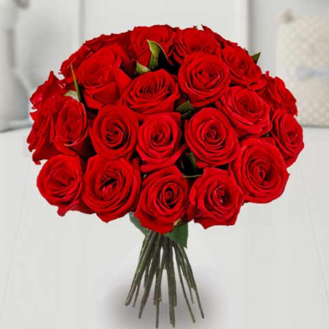 25 stems red roses bouquet for my loved one