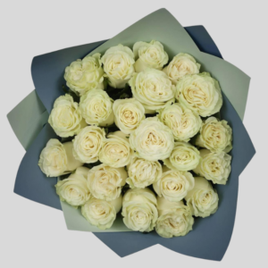 25 Ecuadorian white roses goshen flower delivery Dubai