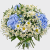 Daisy Bouquet with Blue Hydrangea