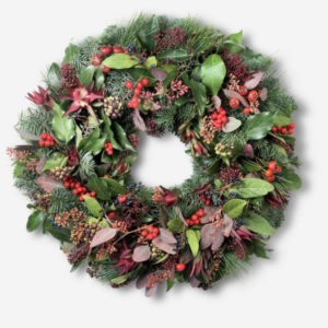 Festive Elegance Red Berry Wreath